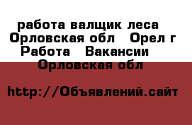 работа валщик леса - Орловская обл., Орел г. Работа » Вакансии   . Орловская обл.